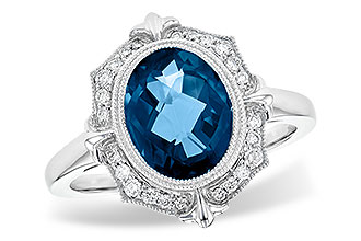 C245-43830: LDS RG 3.00 LONDON BLUE TOPAZ 3.16 TGW