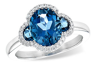 D245-42057: LDS RG 3.04 TW LONDON BLUE TOPAZ 3.20 TGW