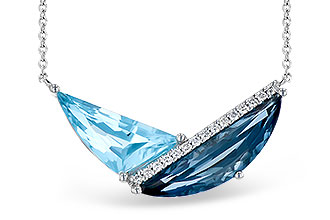 E328-12057: NECK 4.66 BLUE TOPAZ 4.75 TGW (18")