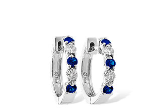 F056-30203: EARRINGS .33 SAPP .52 TGW