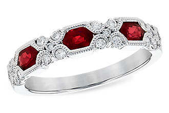 G328-12921: LDS WED RG .74 RUBY 1.00 TGW (4x3MM RUBY)