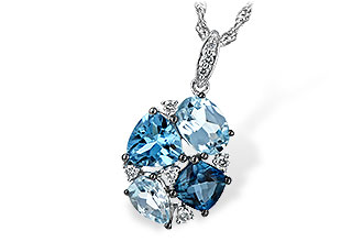 H244-46548: NECK 2.60 BLUE TOPAZ 2.70 TGW