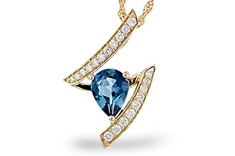 H329-92030: NECK 1.04 LONDON BLUE TOPAZ 1.23 TGW (8x6MM)